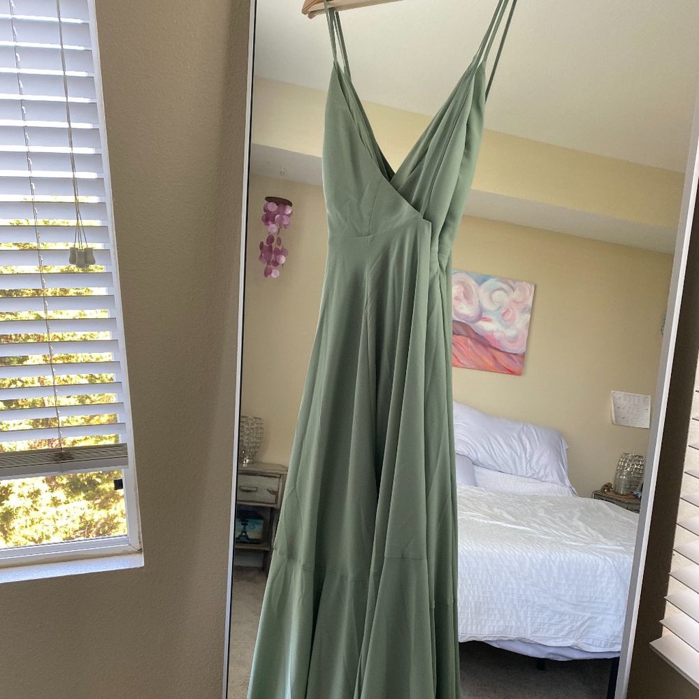 Love, Bonito Sage Backless Maxi Dress